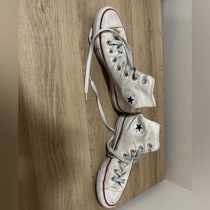 Converse, white hightops men’s size 4